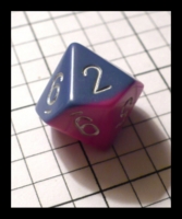Dice : Dice - 10D - Chessex Half and Half Blue and Purple with Silver Numerals - Ebay Oct 2009